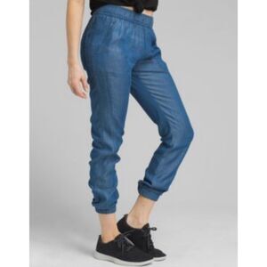 PRANA Aberdeen Chambray Jogger Pant Women’s Medium Casual Athletic Tencel